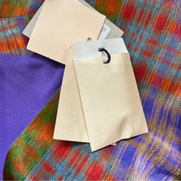 NWT Marella Rank Satin Plaid Wrap Dress size 2 - Picture 9 of 13